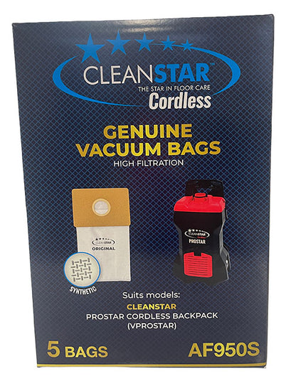 Cleanstar Prostar Synthetic Vacuum Cleaner Bags - 5pk (AF950S)
