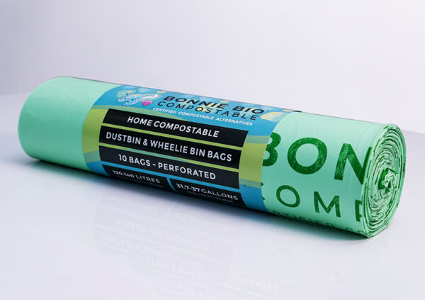 Bonnie Bio 120-140L Compostable Garbage & Wheelie Bin Bags – Roll of 10 (BB-120/140L)