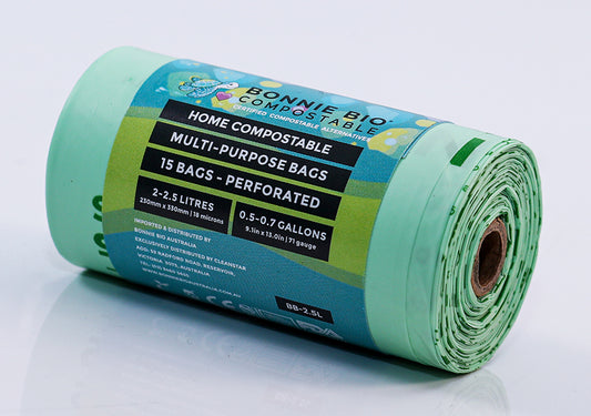 Bonnie Bio 2-2.5L Compostable Multi-Purpose Bags – Roll of 15 (BB-2.5L)
