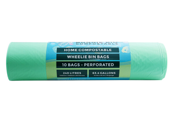 Bonnie Bio 240L Compostable Garbage & Wheelie Bin Bags – Roll of 10 (BB-240L)