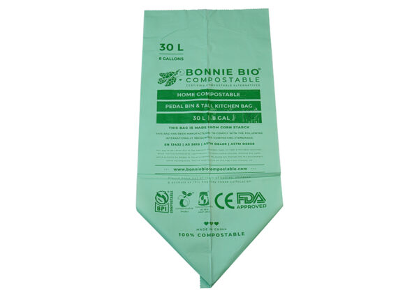 Bonnie Bio 30L Compostable Bin & Rubbish Bags – Roll of 15 (BB-30L)