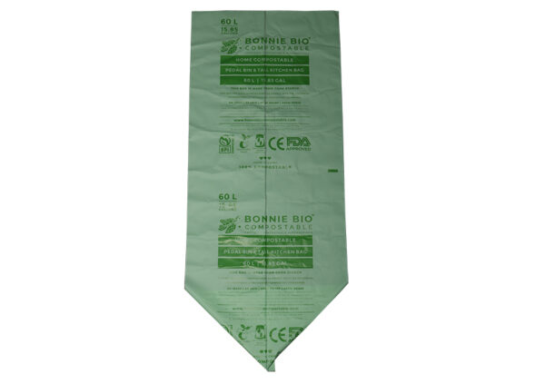 Bonnie Bio 60L Compostable Bin & Rubbish Bags – Roll of 15 (BB-60L)