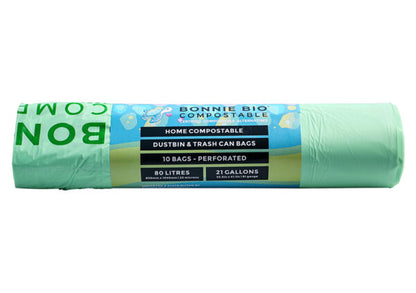 Bonnie Bio 80L Compostable Garbage Bags – Roll of 10 (BB-80L)