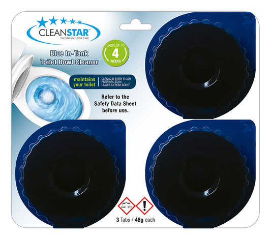 Blue In-Tank Toilet Bowl Cleaner Tablets - 3 Pack (BLUE-3)
