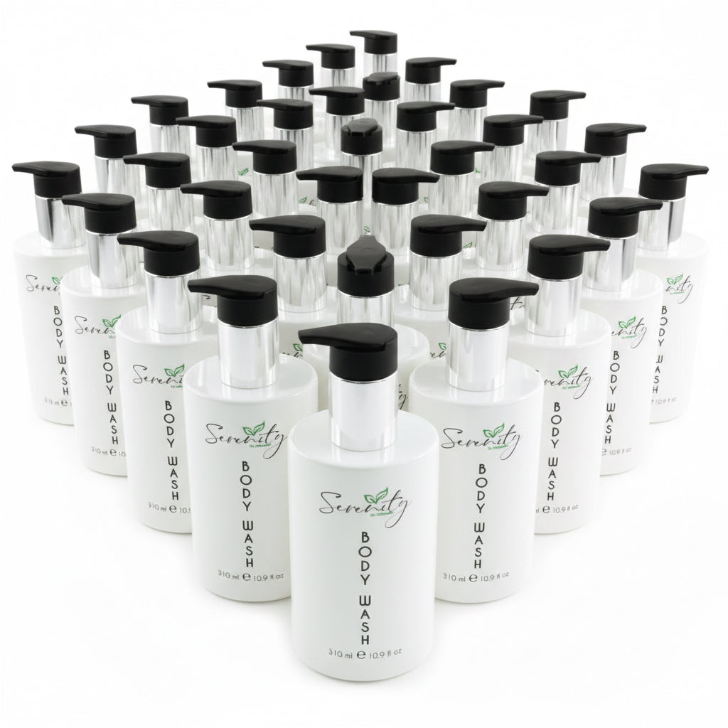 Serenity Body Wash Pump Bottle 310ml Box of 50 – Hotel Guest Amenities (CBWASH-310ML)