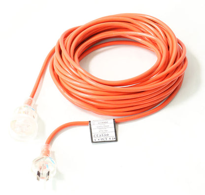 15 Metre Standard Extension Lead 10 Amp with Test Tag - Orange (CE1510-TAG)