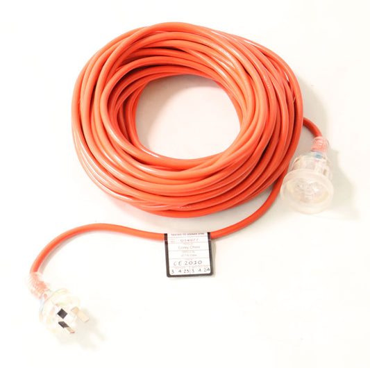 20 Metre Standard Extension Lead 10 Amp with Test Tag - Orange (CE2010-TAG)