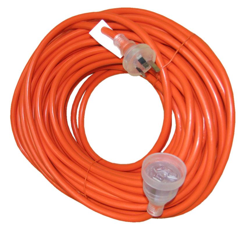 30 Metre 15 Amp Extension Lead with 10 Amp Plugs - Orange (CE3015)