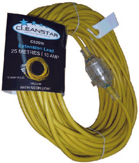 Yellow 25 Metre Extension Cord for Backpack Vacuum Cleaners (CE2510)