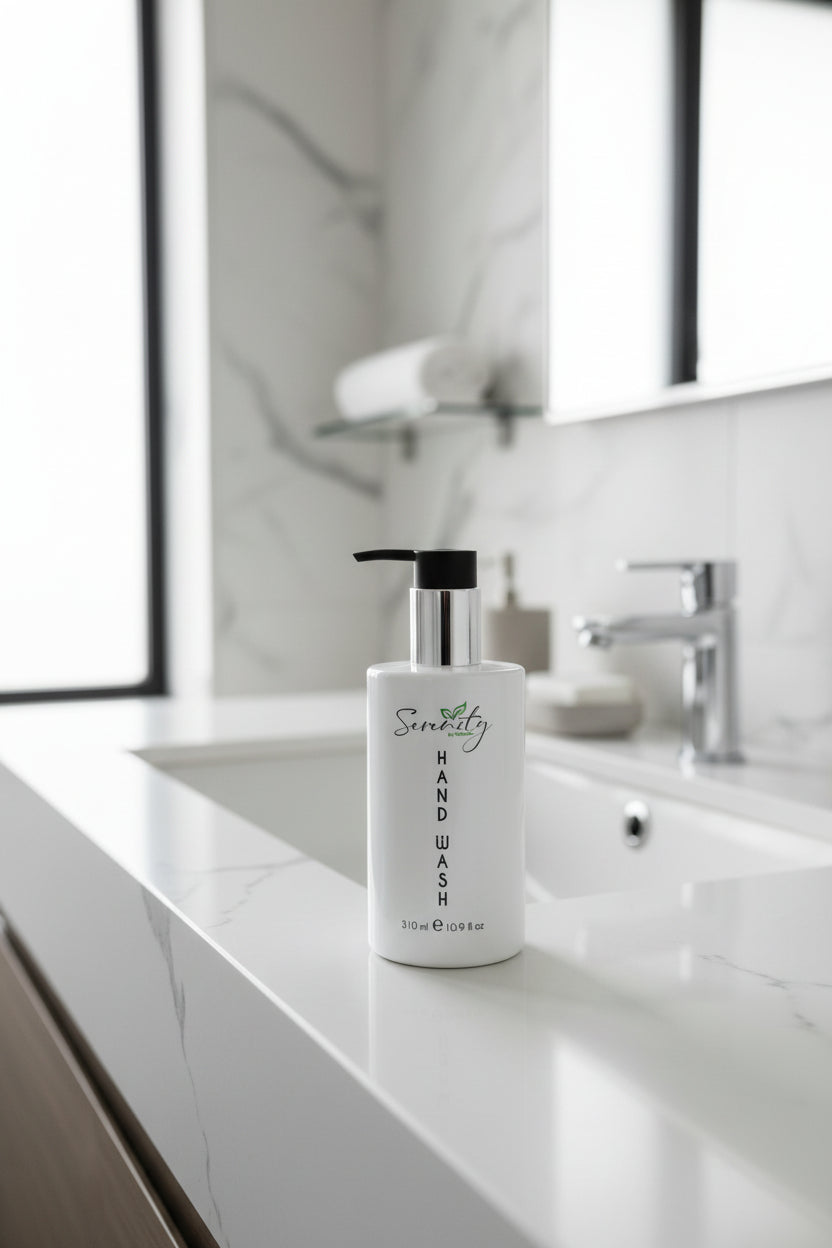 Serenity Hand Wash Pump Bottle 310ml Box of 50 – Hotel Guest Amenities (CHWASH-310ML)