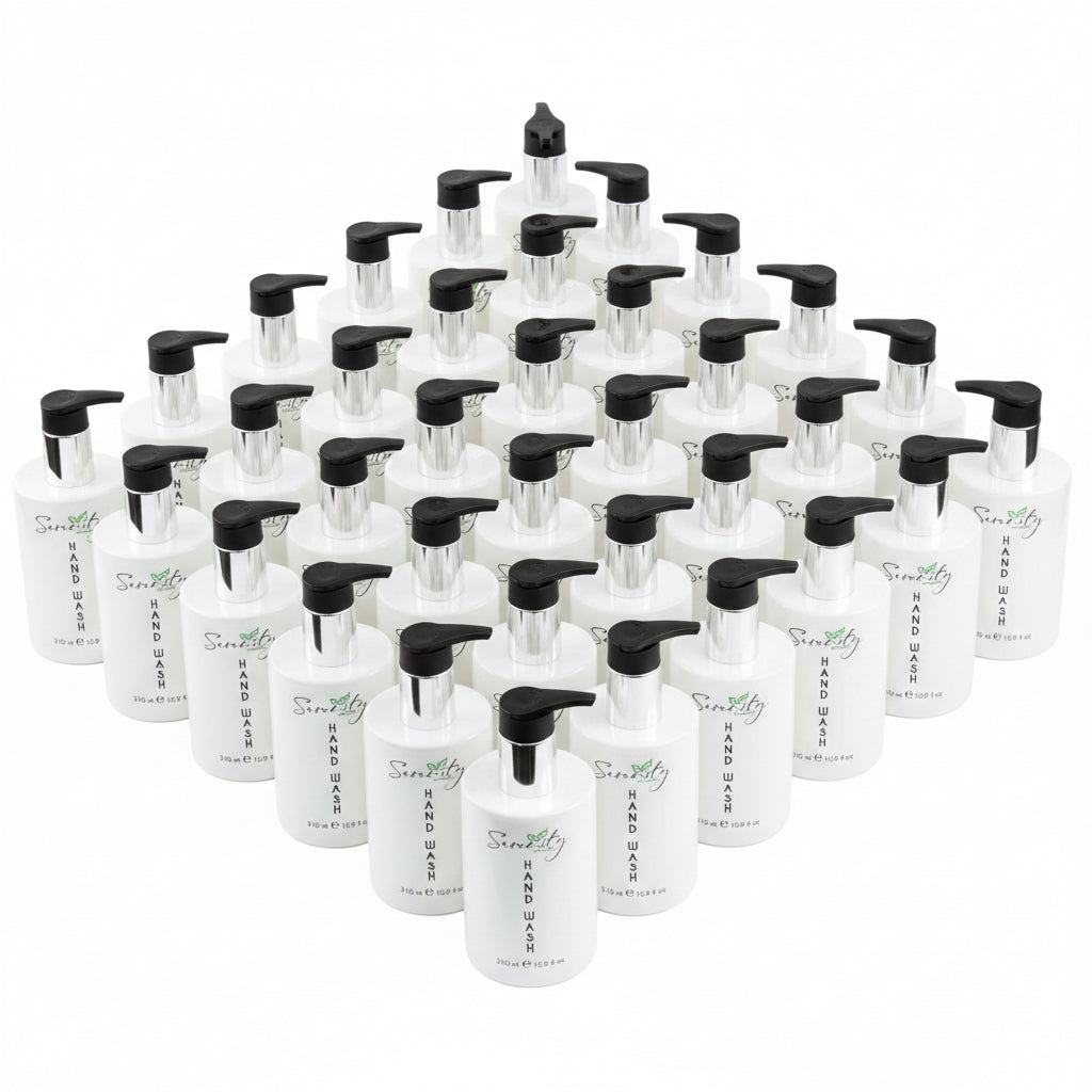 Serenity Hand Wash Pump Bottle 310ml Box of 50 – Hotel Guest Amenities (CHWASH-310ML)