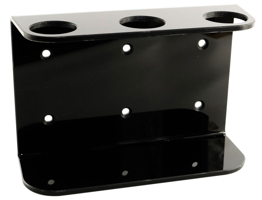 Acrylic Wall Bracket for Three Pump Bottles – Hotel Guest Amenities (CWALL-A-3)