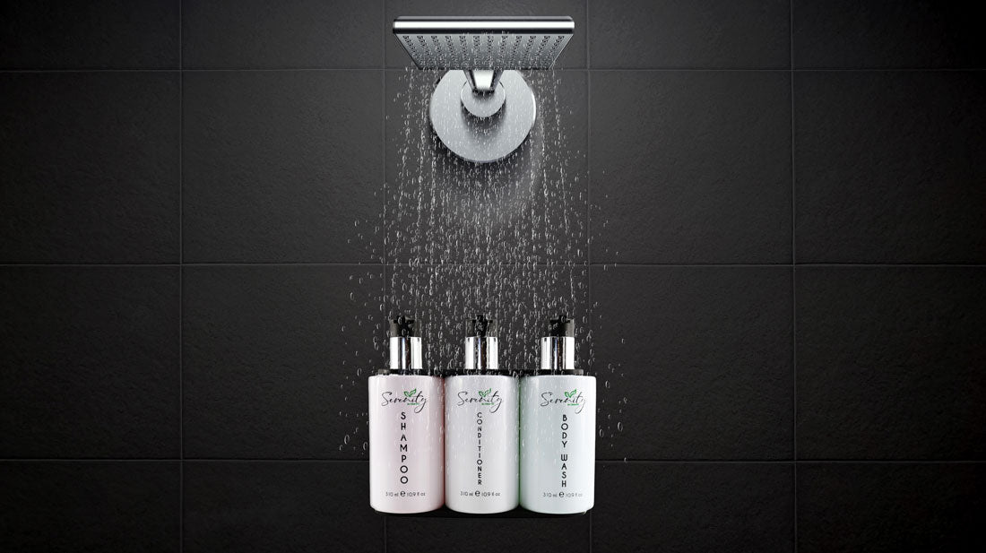 Acrylic Wall Bracket for Three Pump Bottles – Hotel Guest Amenities (CWALL-A-3)