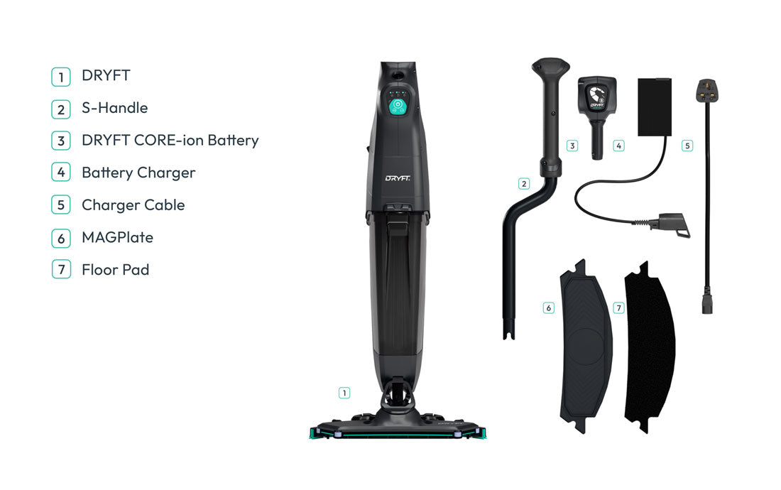 DRYFT Battery Powered S-Motion Floor Scrubber Dryer (DRYFT)