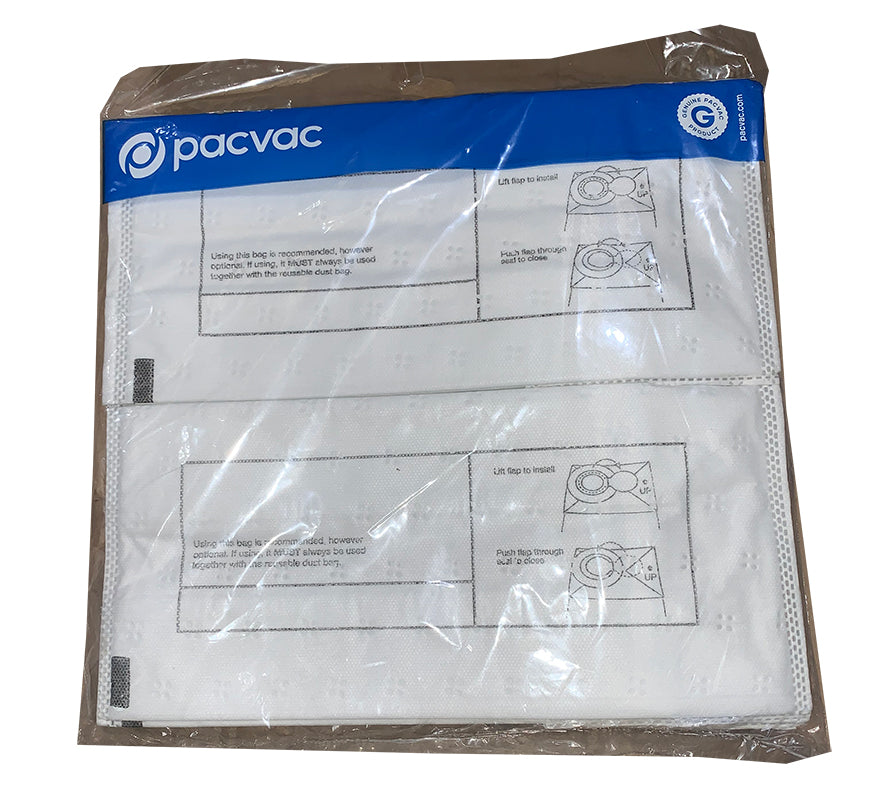 Pacvac Thrift 650, Superpro Micron 700 Vacuum Cleaner Disposable Synthetic Dust Bags - 10 Pack (DUB030)