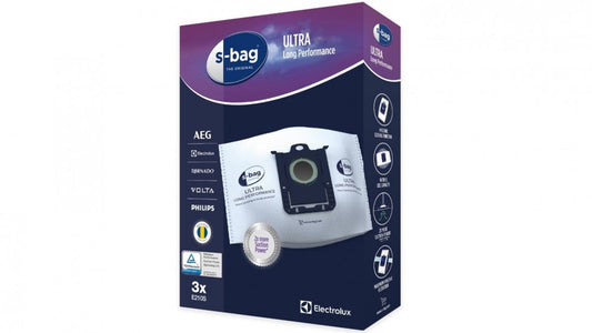 Electrolux, Volta, AEG, Philips and Tornado Ultra Long Performance Synthetic Vacuum Cleaner S-Bags (E210S) packaging