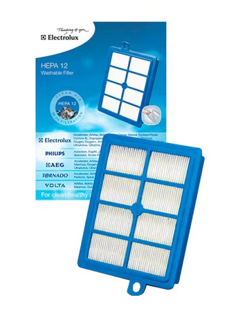 Electrolux, Volta and Wertheim Washable Vacuum Cleaner HEPA Filter System (EFH12W)