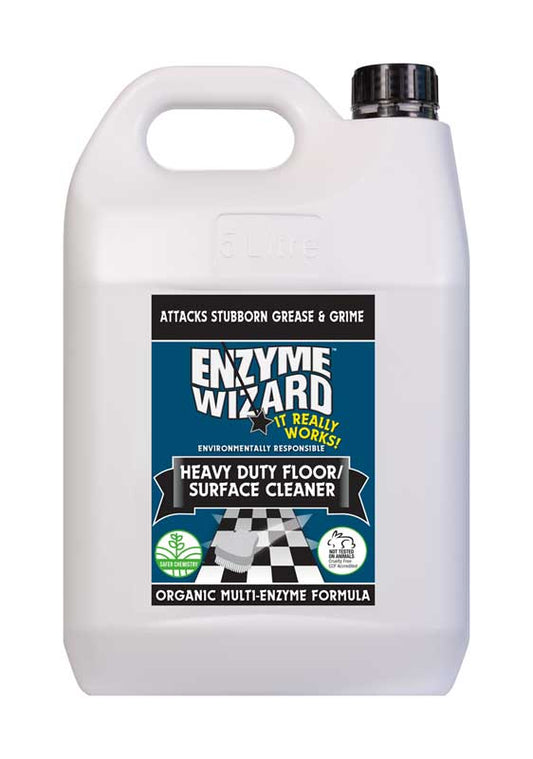 Enzyme Wizard Heavy Duty Floor and Surface Cleaner 5 Litre Bottle (EWHD5L)