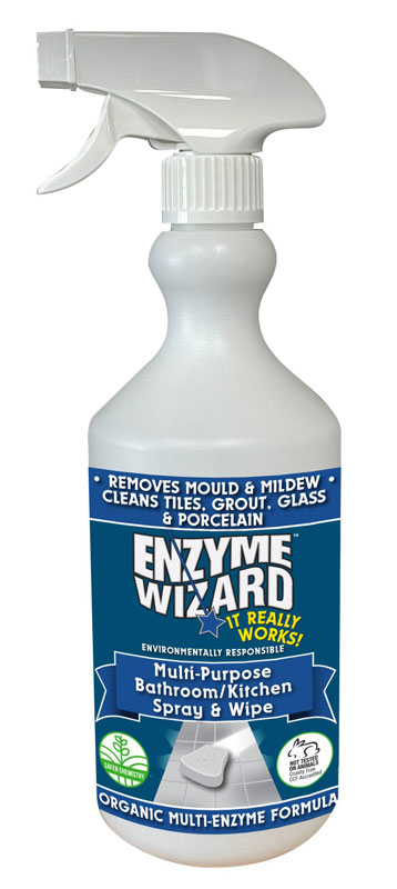 Enzyme Wizard Multi Purpose Bathroom and Kitchen Spray and Wipe Cleaner 750ml Spray Bottle (EWMM750ML)