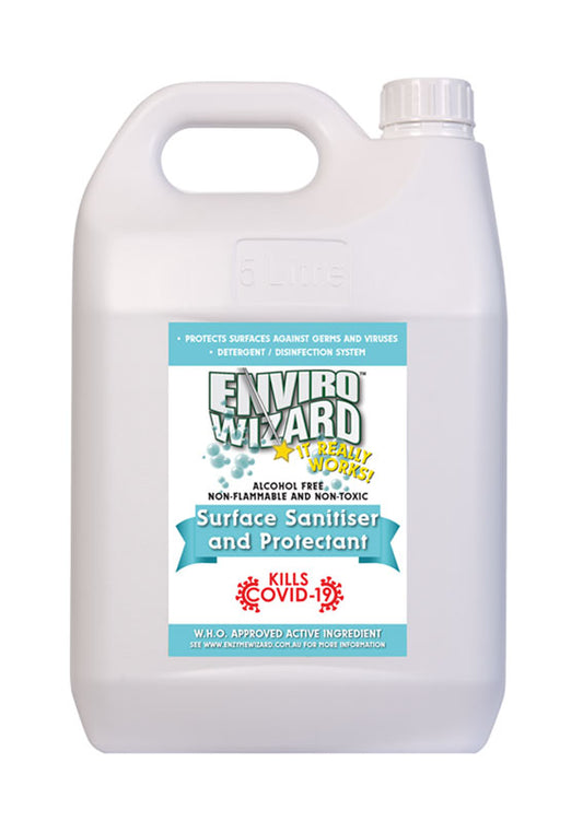 Enzyme Wizard Surface Sanitiser and Disinfectant 5 Litre Bottle (EWSD5L)