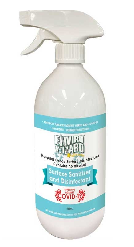Enzyme Wizard Surface Sanitiser and Disinfectant 750ml Spray Bottle (EWSD750ML)