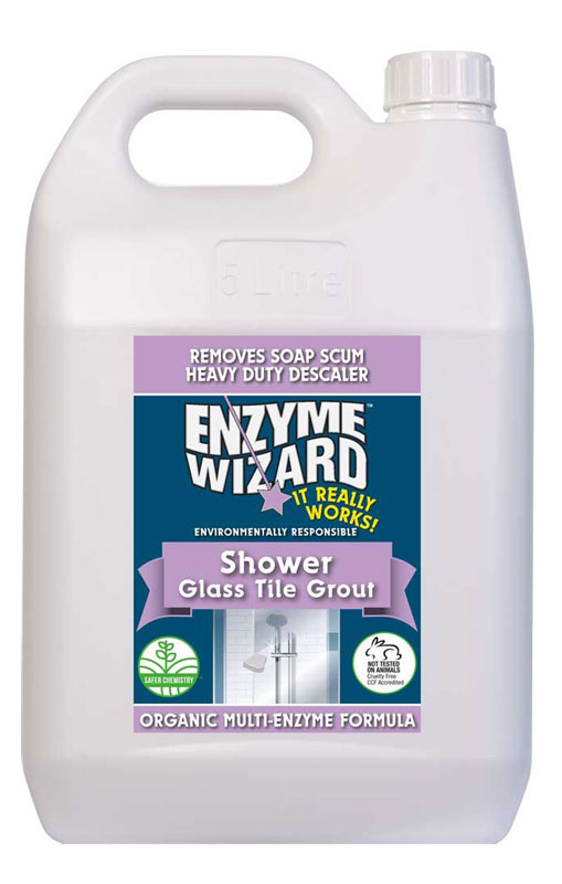 Enzyme Wizard Shower Glass, Tile and Grout Cleaner 5 Litre Bottle (EWSH5L)