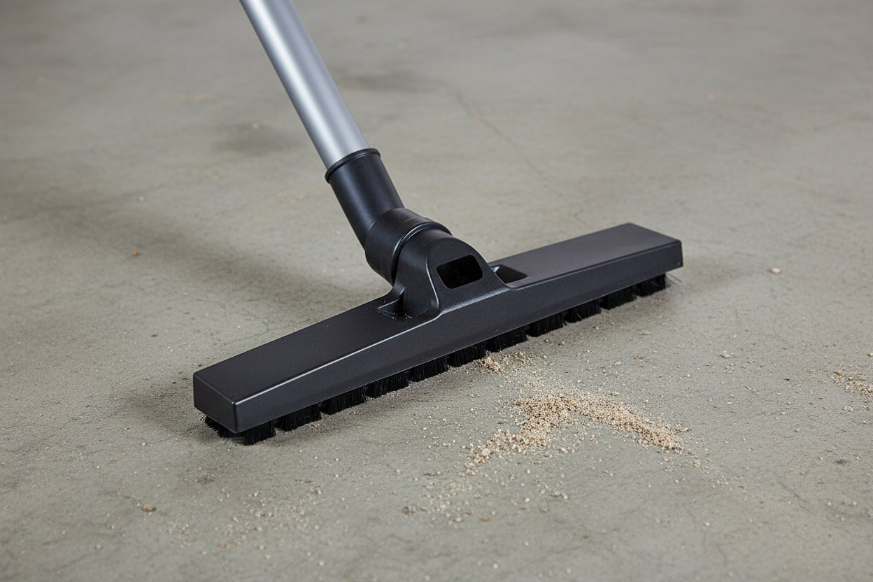Heavy-Duty Wessel-Werk 32mm Hard Floor Brush with Wheeled Base and Synthetic Bristle Hair (GH6010040)