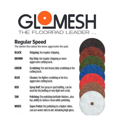 Glomesh 400mm White Extra Fine Regular Speed Polisher Pads - 5 Pack (TK400WHT)