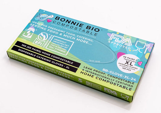 Bonnie Bio Extra Large Size Compostable Disposable Gloves - 50 pairs (BB-GLOVE-XL)