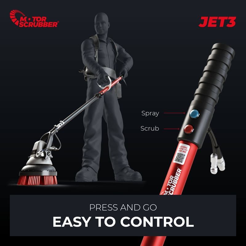 MotorScrubber JET3 Handheld Scrubber with Spray Scrub Technology (JET3)