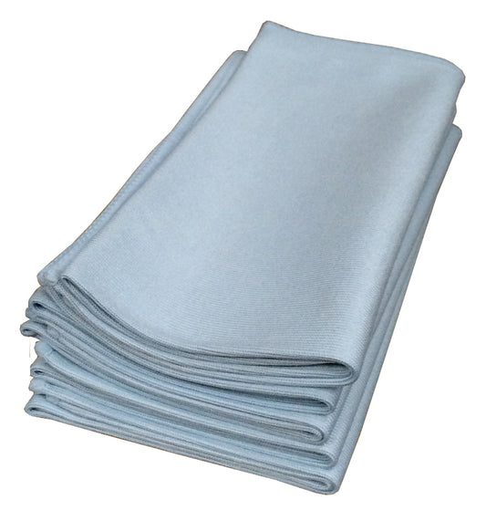Light Blue Microfibre Cloths for Glass Surfaces 5-Pack (MFGLASS)