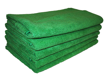 Green Microfibre Cloths 5-Pack