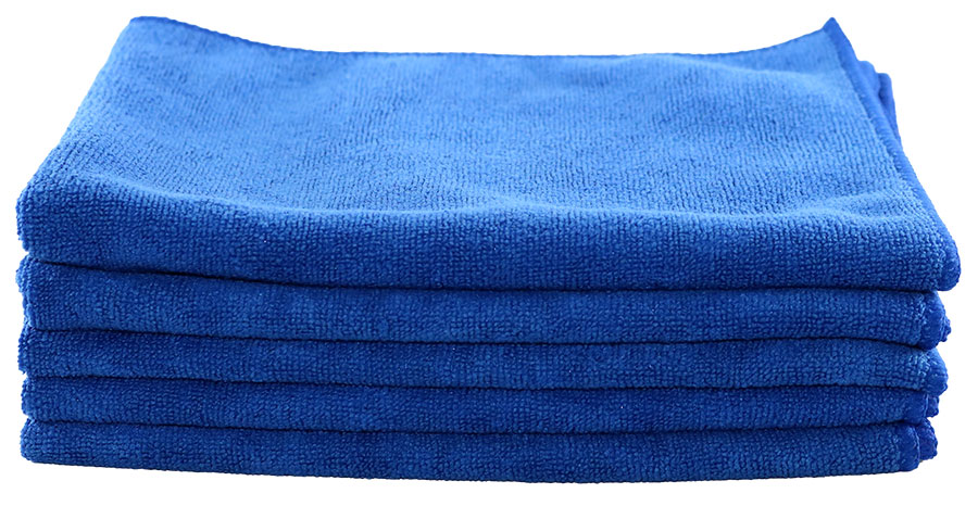 Blue Microfibre Cloths with Scourer 5-Pack (MFSCBLU)