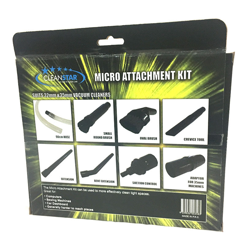 Micro Mini Vacuum Cleaner Attachment Tool Kit - 32mm and 35mm (MICRO) inclusions