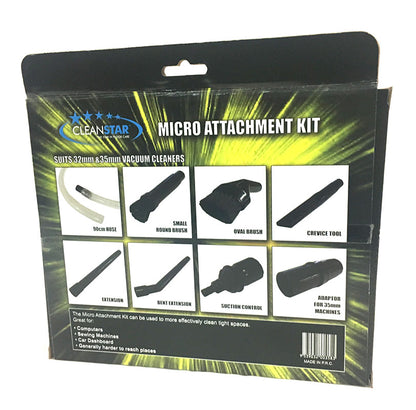 Micro Mini Vacuum Cleaner Attachment Tool Kit - 32mm and 35mm (MICRO) inclusions