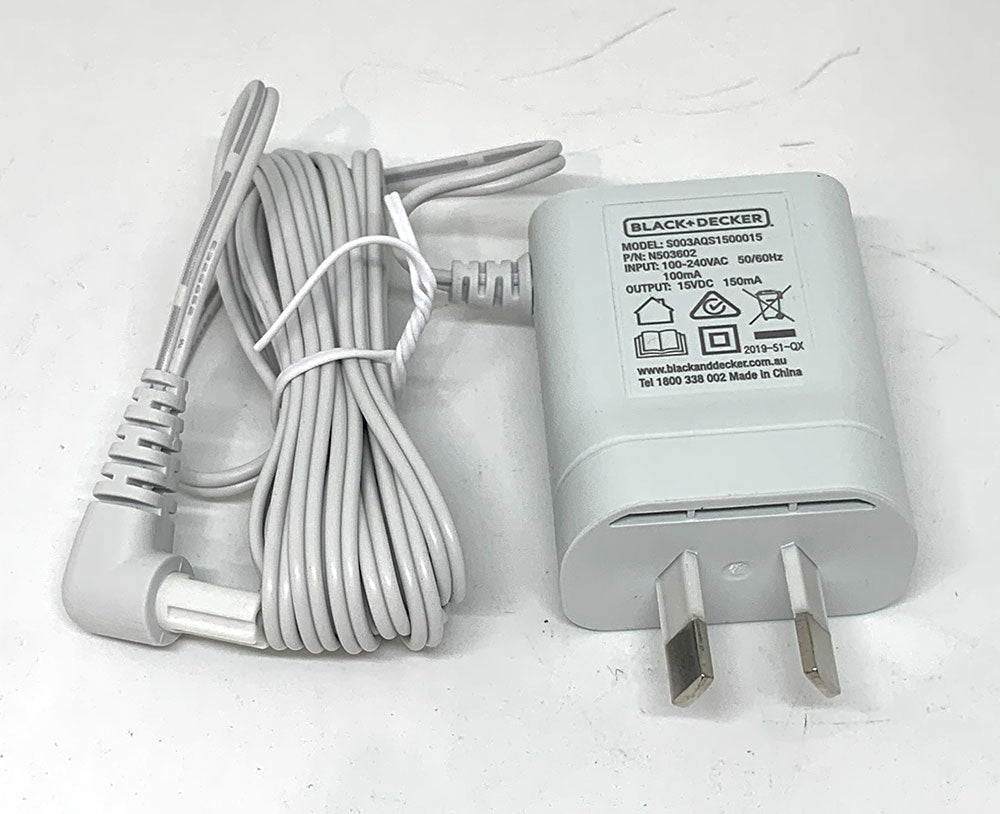 Black and Decker DVA315J, DVA320J, DVA325JP, HLVC315J11, HLVC320J11, NSVA315J, NVB115JL, WDA315J, WDA320J, WDC215WA Dustbuster Vacuum Charger (N503602)