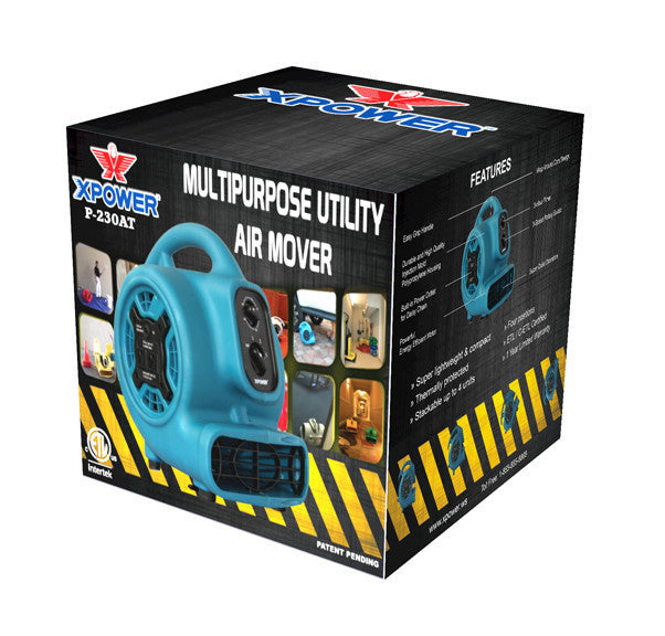 XPOWER 1/4 Horse Power Mini Air Mover box packaging