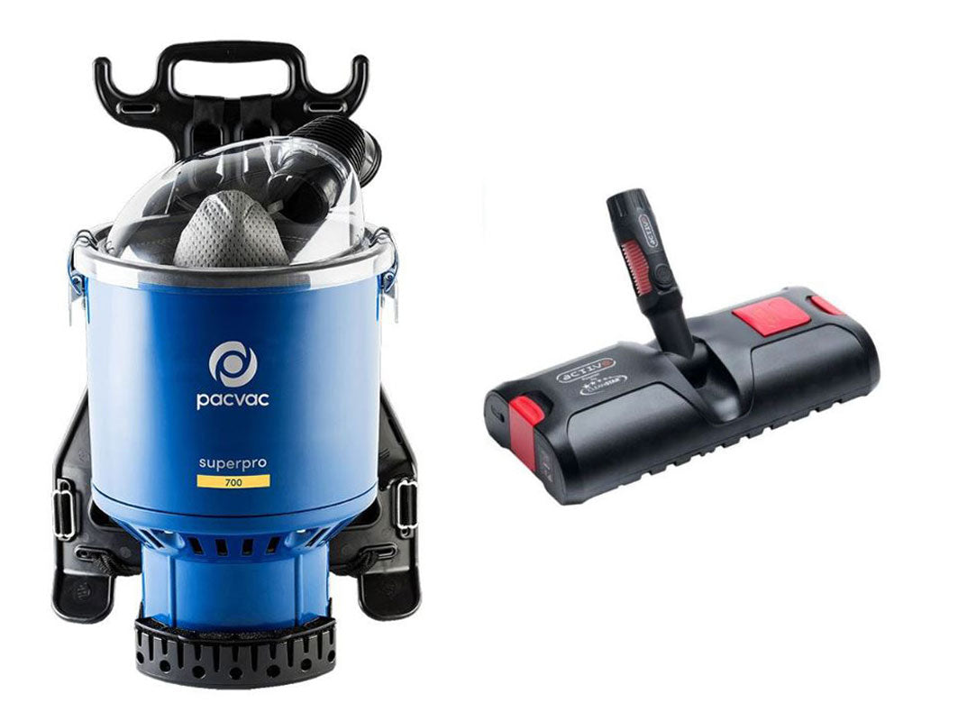 Pacvac Superpro Backpack  with ACTIV8 Battery Powered Vacuum Head