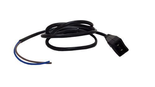 Straight Male 2 Pin Stripped Vacuum Powerhead Cord - 1.35m