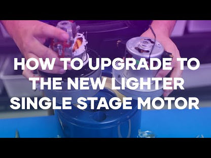 How to upgrade to the new lighter single stage motor.