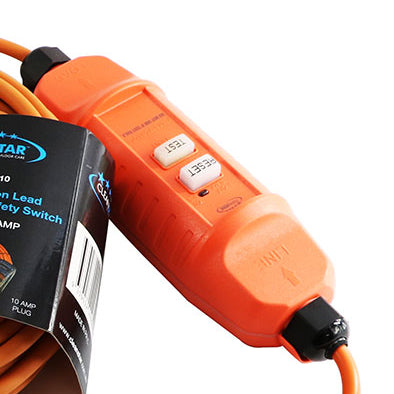 20 Metre Premium Rubber Extension Lead with In-Line RCD Safety Switch - Orange (RCD-CER2010)