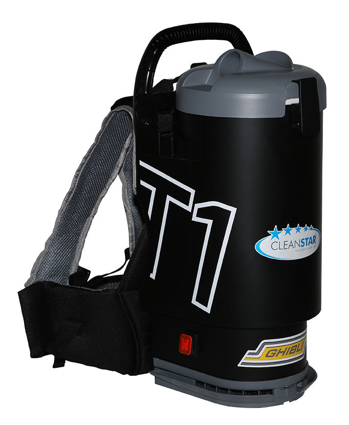 Ghibli T1 Backpack Vacuum Cleaner - Version 3 - Black with Grey Lid (T1v3-B)