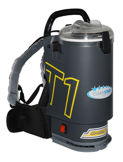 Ghibli T1 Backpack Vacuum Cleaner - Version 3 - Charcoal with Clear Lid (T1v3-CLR)