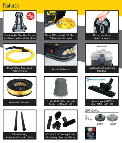 Ghibli T1 Backpack Vacuum Cleaner - Version 3 - Features