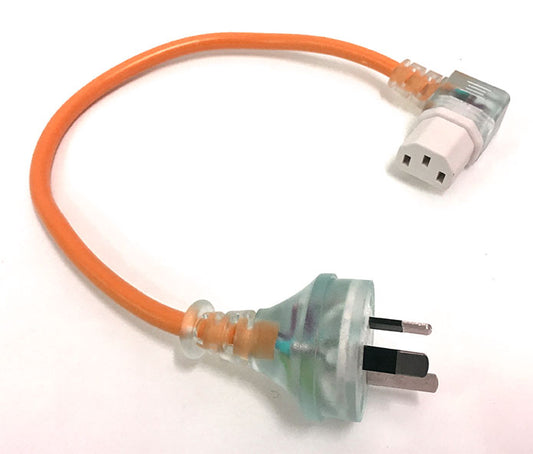 Orange Short IEC Power Lead for Ghibli T1v3 Backpack (T1v3-IEC-OR)