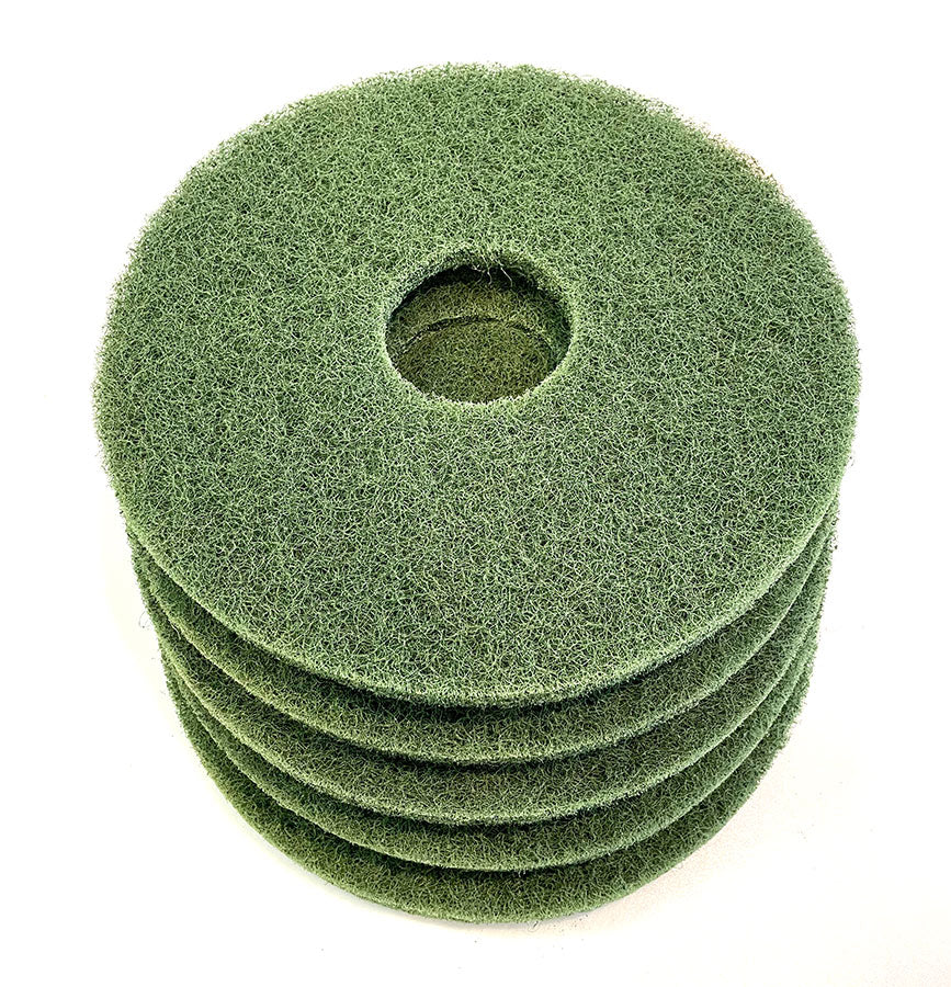 Glomesh 300mm Green Regular Speed Scrubbing Pads - 5 Pack (TK300GRN)