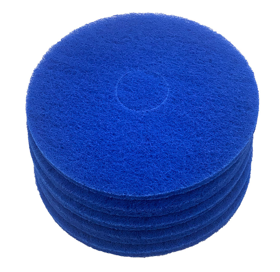 Glomesh 350mm Blue Regular Speed Cleaning Pads - 5 Pack (TK350BLU)