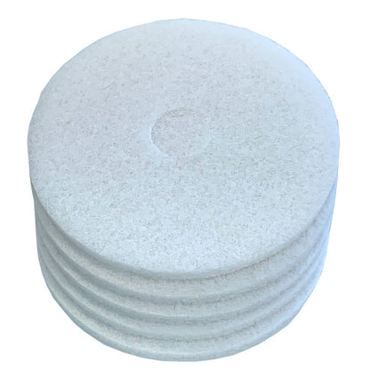 Glomesh 380mm White Extra Fine Regular Speed Polisher Pads - 5 Pack (TK380WHT)