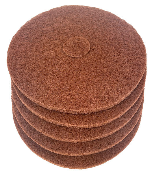 Glomesh 400mm Brown Regular Speed Dry Stripping Pads - 5 Pack (TK400BRN)
