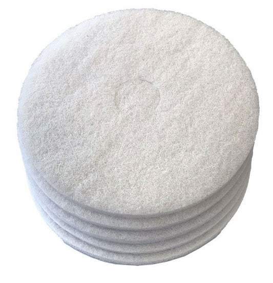 Glomesh 400mm White Extra Fine Regular Speed Polisher Pads - 5 Pack (TK400WHT)